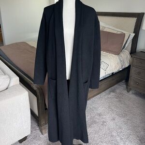 Long Black Winter Cardigan / Size M